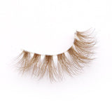 Imakeupnow - 1 Pair Handmade Faux Mink Eyelashes- Hazel