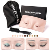 Imakeupnow - Makeup Practice Face Board #21 Light Pale 4 - Brown Eyes