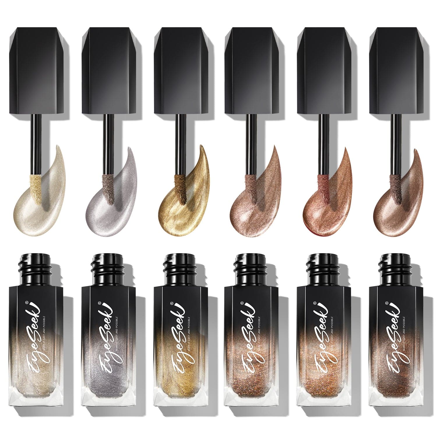 Eyeseek Colorful Metal Liquid Glitter Eyeshadow(6pcs)