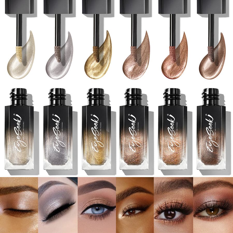 Eyeseek Colorful Metal Liquid Glitter Eyeshadow(6pcs)