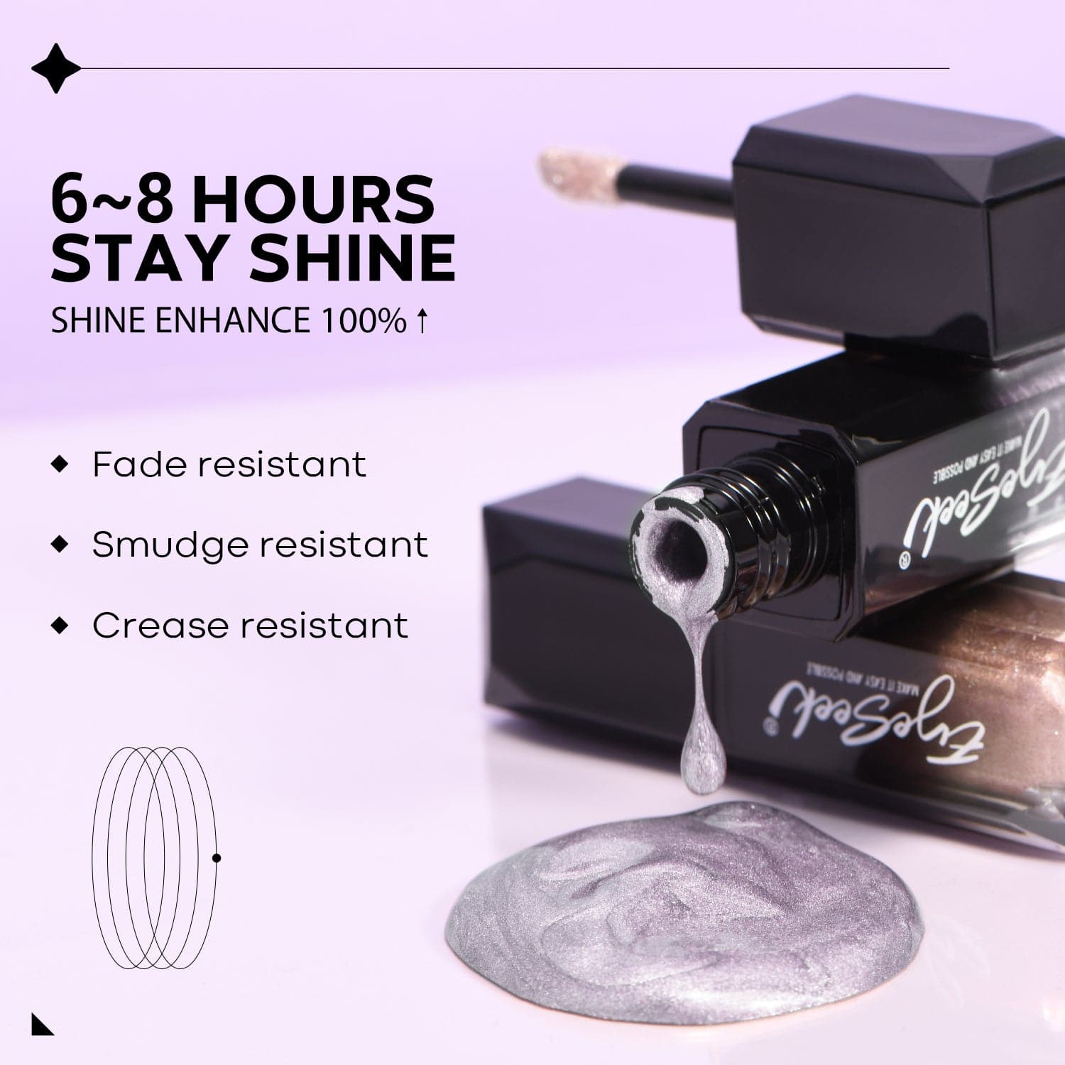 Eyeseek Colorful Metal Liquid Glitter Eyeshadow(6pcs)