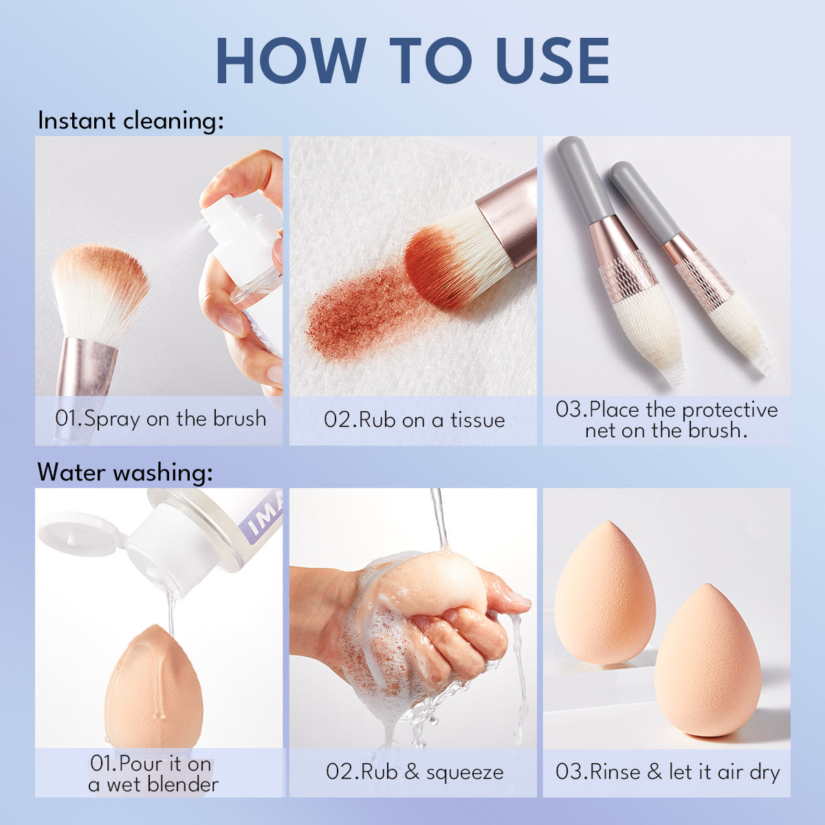Imakeupnow - All in One Makeup Brush Cleaner Kit【US ONLY】