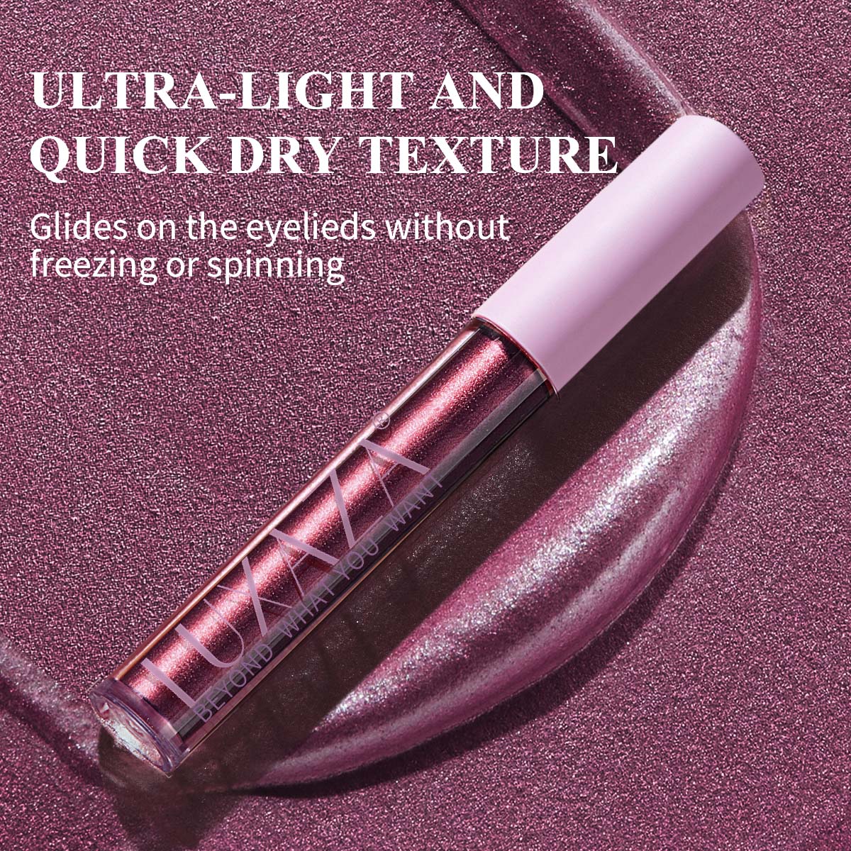 5pcs Shimmer Glitter Liquid Eyeshadow Set - Purple Pink