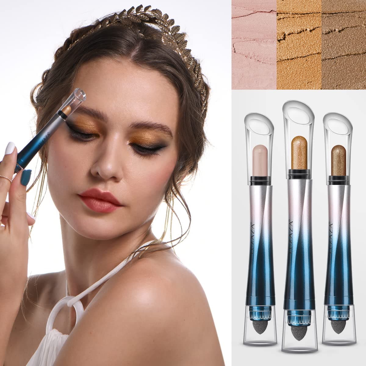 LUXAZA Goddess Sceptre Eyeshadow Stick(6pcs)-Brown Nude【US ONLY】