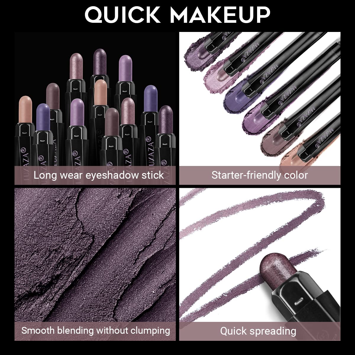Magic Color Eyeshadow Stick (6pcs)-Purple Planet