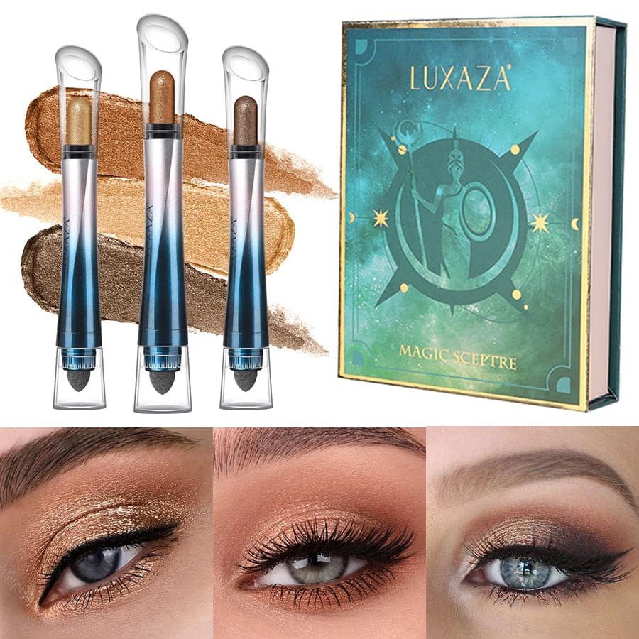 LUXAZA Goddess Sceptre Eyeshadow Stick (3pcs) - Champagne Brown