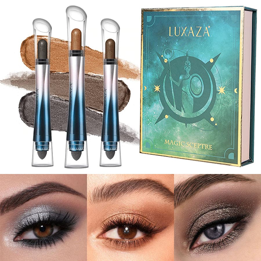 LUXAZA Goddess Sceptre Eyeshadow Stick (3pcs)  - Smoky Brown