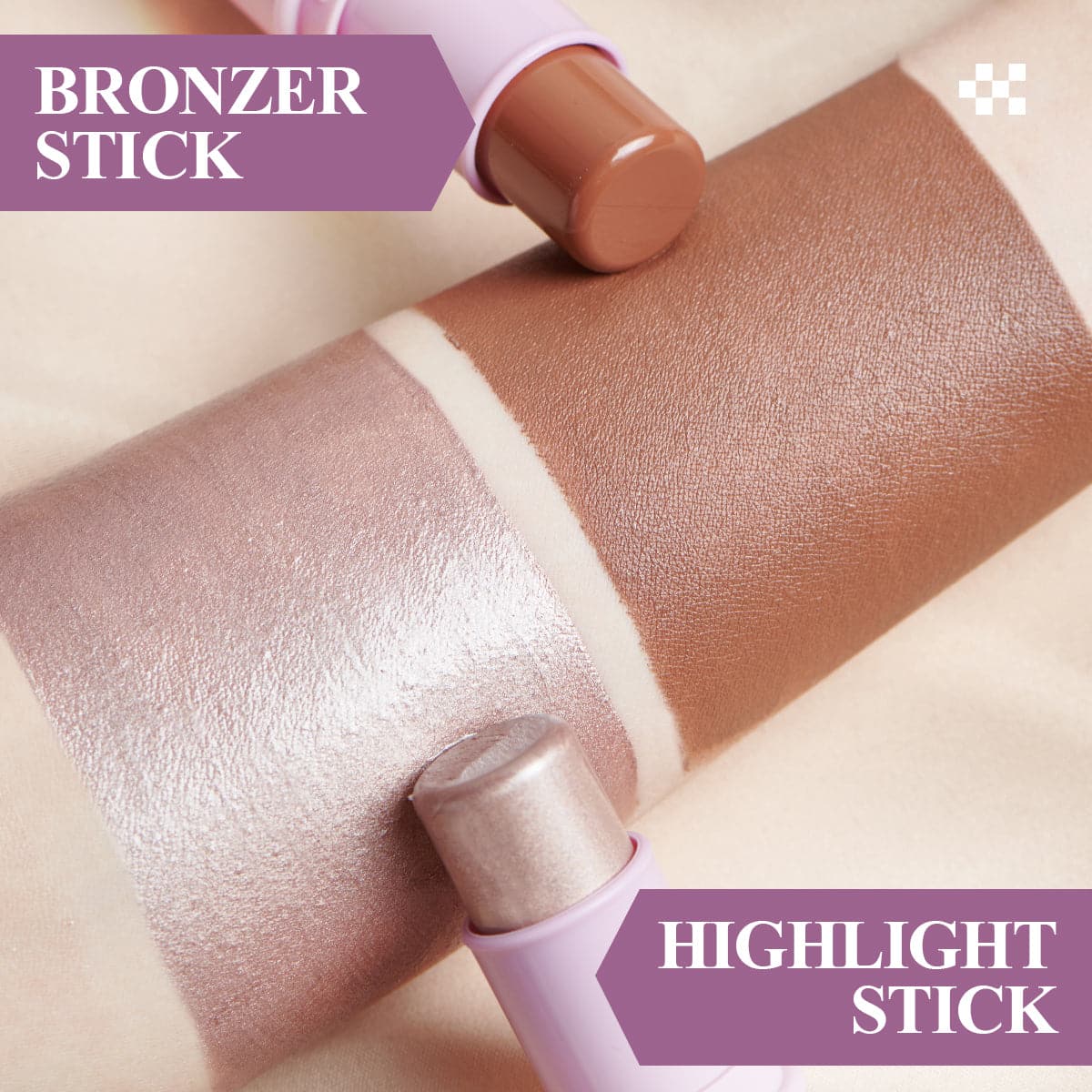 Multi Makeup Stick(2pcs)-Highlighter & Contour Stick